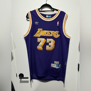 Hardwood Classics Dennis Rodman Lakers Jersey Stitched XL Purple